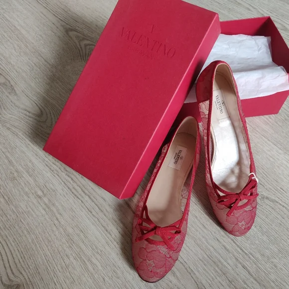 Original Valentino Lace Ballet Flats - Picture 1 of 4